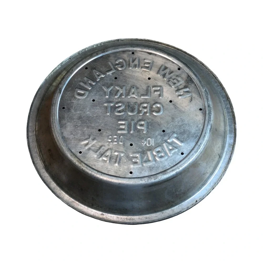 2 Vintage New England Table Talk Flaky Crust Pie Tin 10 Cent Deposit